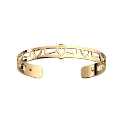 Manchette femme 8mm m les georgettes coeur laiton doré - manchettes - edora - 0