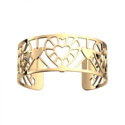 Manchette femme 25mm m les georgettes coeur laiton doré - fete-des-meres - edora - 0