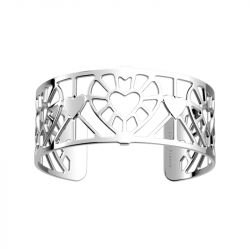 Manchette femme 25mm m les georgettes coeur laiton argenté - manchettes - edora - 0