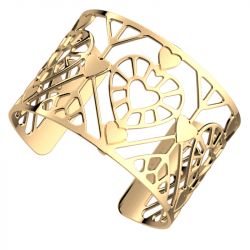 Manchette femme 40mm m les georgettes coeur laiton doré - manchettes - edora - 1