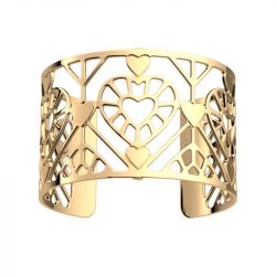 Manchette femme 40mm m les georgettes coeur laiton doré - manchettes - edora - 0