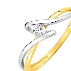Bague or 375/1000 & bagues femme or 375/1000 & bicolores homme (7) - solitaires - edora - 2