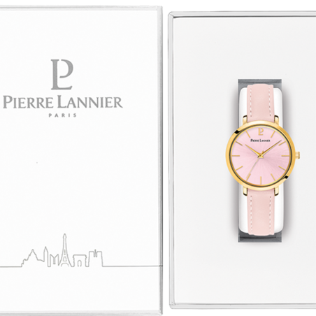 Montre femme pierre lannier chouquette cuir rose – montres françaises