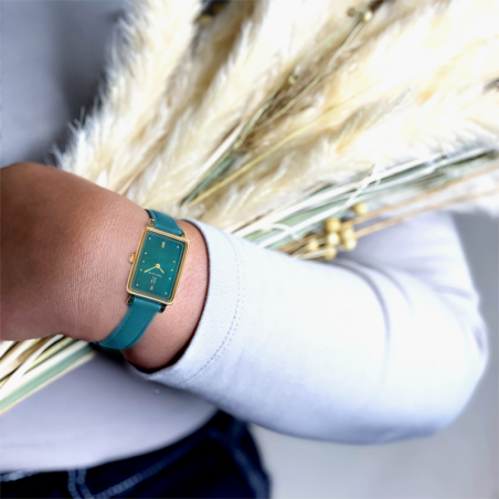Montre femme pierre lannier ariane cuir vert – montres françaises
