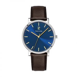 Montre homme pierre lannier essential cuir brun - analogiques - edora - 0