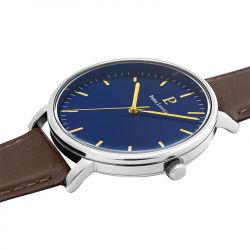 Montre homme pierre lannier essential cuir brun - analogiques - edora - 1