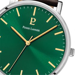 Montre homme pierre lannier essential cuir brun - analogiques - edora - 1