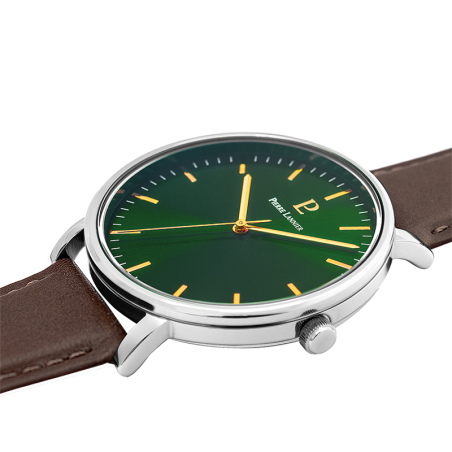 Montre homme pierre lannier essential cuir brun – montres françaises
