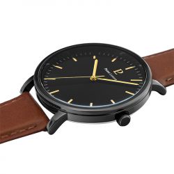 Montre homme pierre lannier essential cuir brun - analogiques - edora - 3