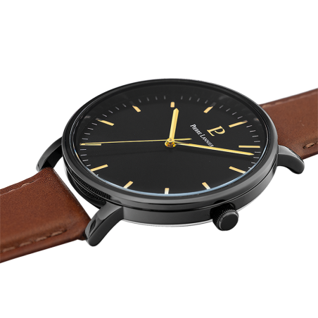 Montre homme pierre lannier essential cuir brun – montres françaises