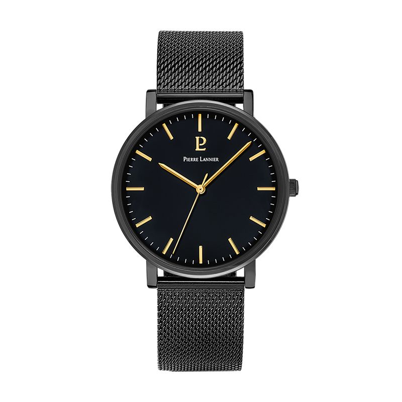 Montre homme pierre lannier essential acier noir - analogiques - edora
