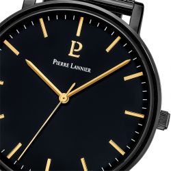 Montre homme pierre lannier essential acier noir - analogiques - edora - 1