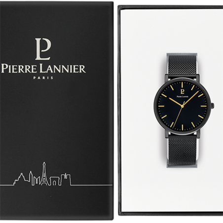 Montre homme pierre lannier essential acier noir – montres françaises