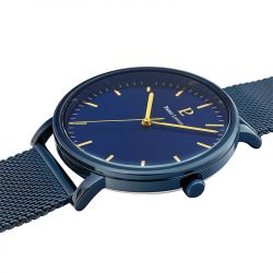 Montre homme pierre lannier essential acier bleu - analogiques - edora - 2