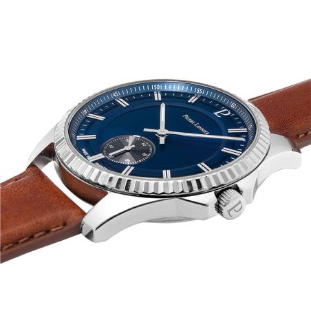 Montre homme pierre lannier metropolitain cuir brun – montres françaises