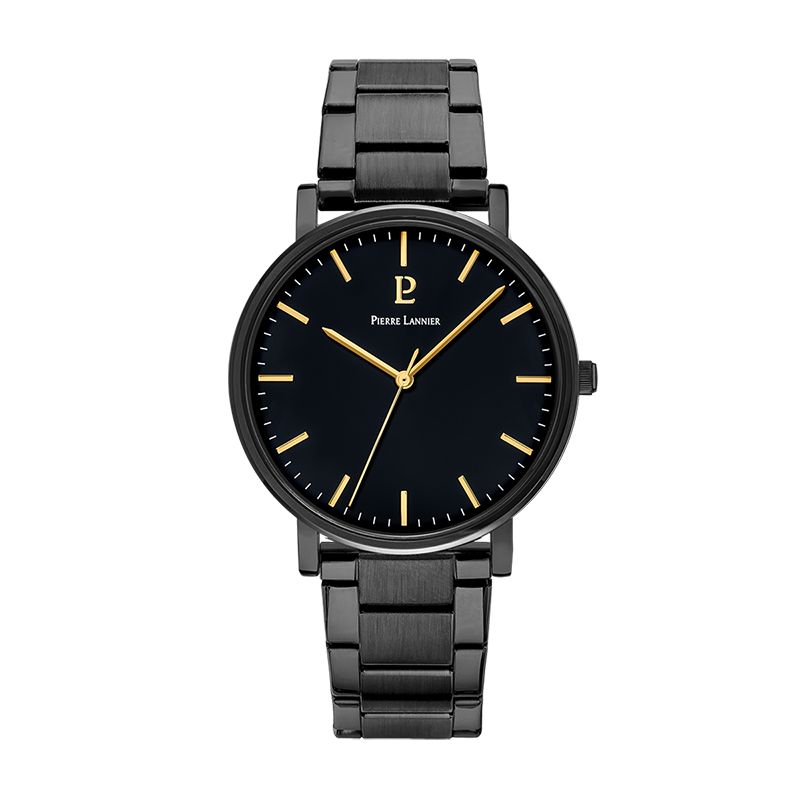 Montre homme pierre lannier essential acier noir - analogiques - edora