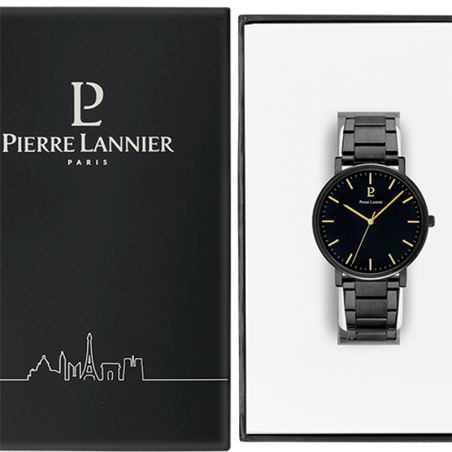 Montre homme pierre lannier essential acier noir – montres françaises