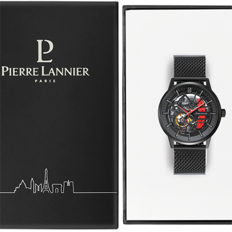 Montre automatique homme pierre lannier paddock acier noir – montres françaises