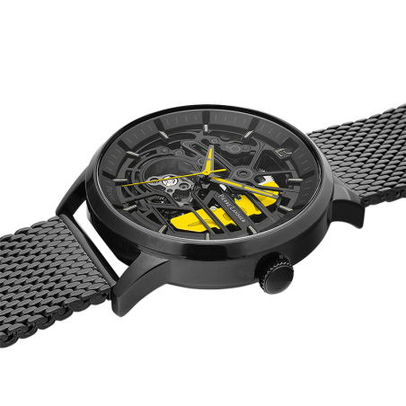 Montre automatique homme pierre lannier paddock acier noir – montres françaises