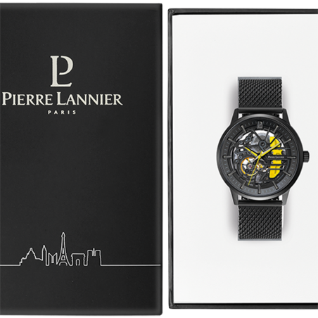Montre automatique homme pierre lannier paddock acier noir – montres françaises