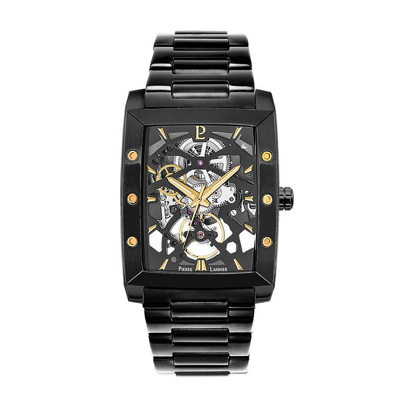 Montre automatique homme pierre lannier hector acier noir - automatiques - edora