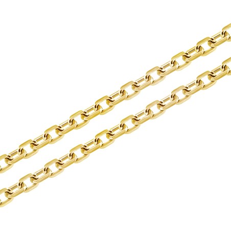 Chaîne Or 750/1000 45CM 1.25MM FORÇAT DIAMANTÉE Jaune Mixte EDORA