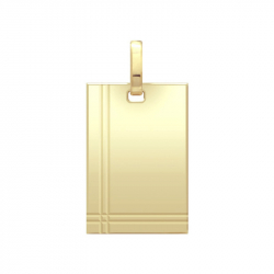 Médaille plaque lapidée or 750/1000 jaune - medailles - edora - 0