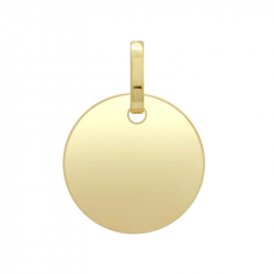 Médaille plaque ronde or 750/1000 jaune - medailles - edora - 0