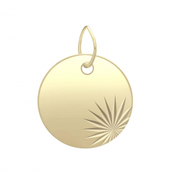 Médaille plaque ronde or 375/1000 jaune - medailles - edora - 0