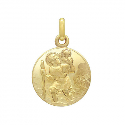 Médaille saint christophe or 750/1000 jaune - medailles - edora - 0