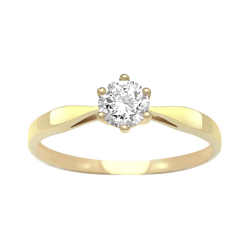 Bague femme solitaire or 375/1000 jaune et oxyde - solitaires - edora Bague femme solitaire or 375/1000 jaune et oxyde - solitaires - edora
