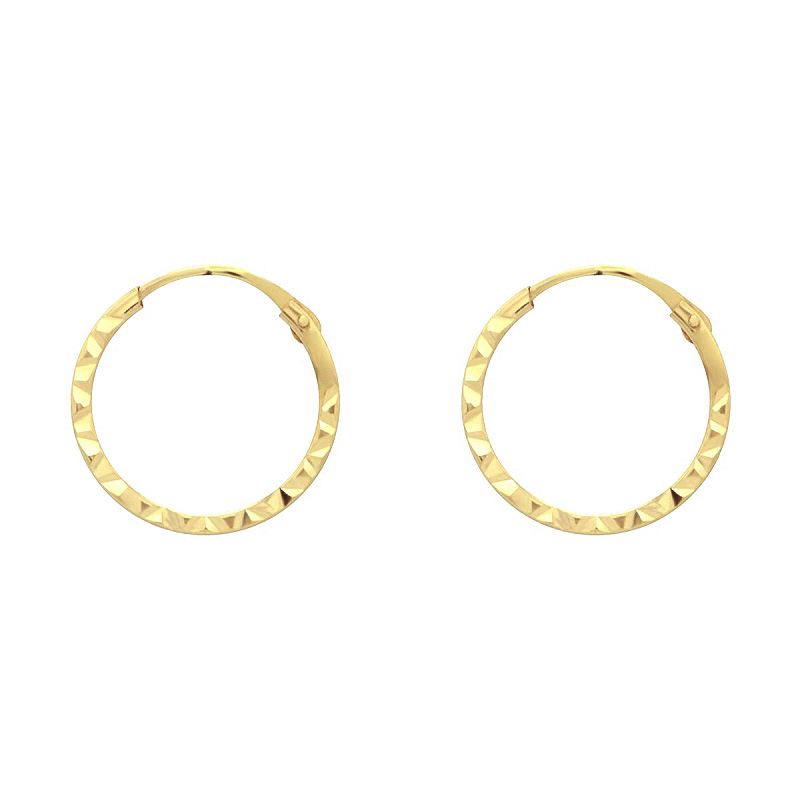 Boucles d'oreilles femme créoles or 750/1000 jaune - creoles - edora