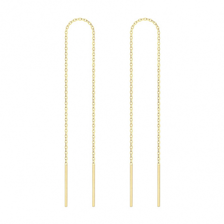 Boucles d’oreilles pendantes argent, or, perles & or blanc femme - pendantes - edora - 1