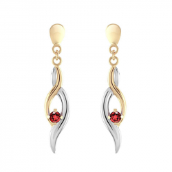 Boucles d’oreilles pendantes argent, or, perles & or blanc femme - boucles-d-oreilles-or-750-1000 - edora - 2