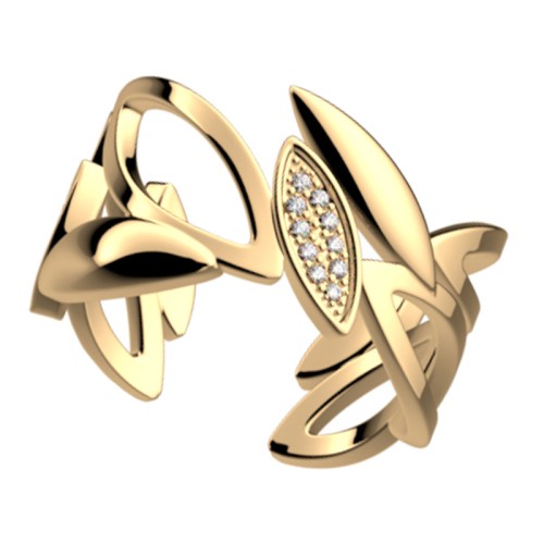 Bague Femme LES CADETTES ARBRE DE VIE Laiton Doré