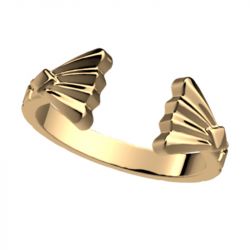 Bague femme les cadettes Éventail laiton doré - plus-de-bagues-femmes - edora - 1