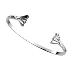 Jonc femme les cadettes Éventail laiton argenté - joncs - edora - 1