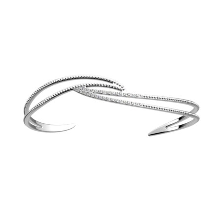 Jonc femme les cadettes perroquet perle laiton argenté – joncs