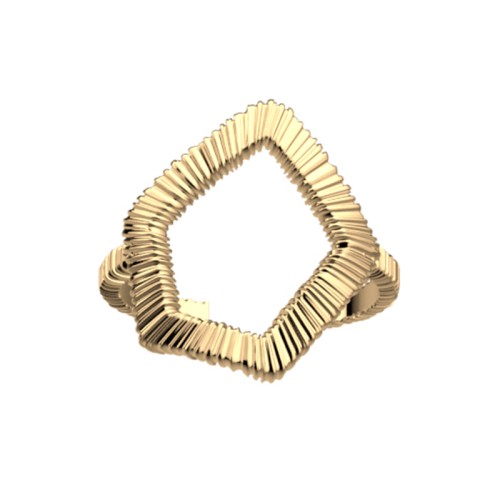 Bague Femme LES CADETTES PLISSÉ Laiton Doré