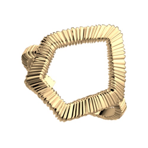 Bague Femme LES CADETTES PLISSÉ Laiton Doré