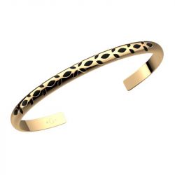Bracelet or & argent, bracelet plaqué or, bracelet cuir & tissu (4) - joncs - edora - 2