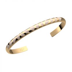 Bracelet or & argent, bracelet plaqué or, bracelet cuir & tissu (4) - joncs - edora - 2