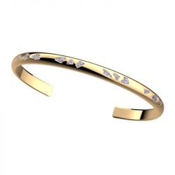 Bracelet jonc femme: jonc en or, jonc argent & or rose femme (3) - joncs - edora - 2