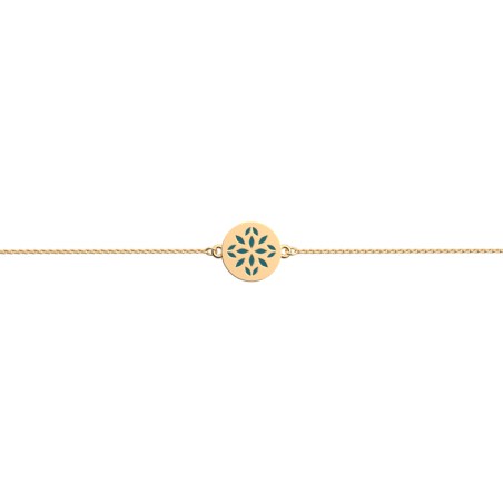 Bracelet femme les cadettes lotus laque vert laiton doré – tous nos bracelets femme