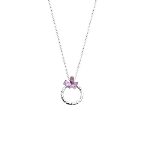 Collier Femme LES CADETTES ROSE DU DÉSERT Laiton Argenté