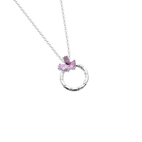 Collier Femme LES CADETTES ROSE DU DÉSERT Laiton Argenté