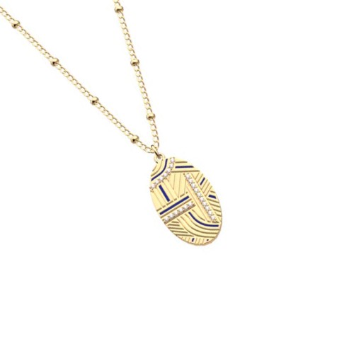 Collier Femme LES CADETTES DÉSERT LAQUE Laiton Doré