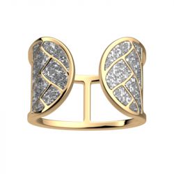 Bague femme les cadettes tresse laquÉ argent laiton doré - plus-de-bagues-femmes - edora - 0