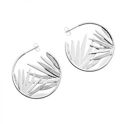 Créoles femme les cadettes croisette laiton argenté - creoles - edora - 1