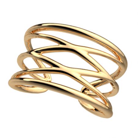 Bague or, argent, bague plaqué or, céramique & acier - matières - plus-de-bagues-femmes - edora - 2